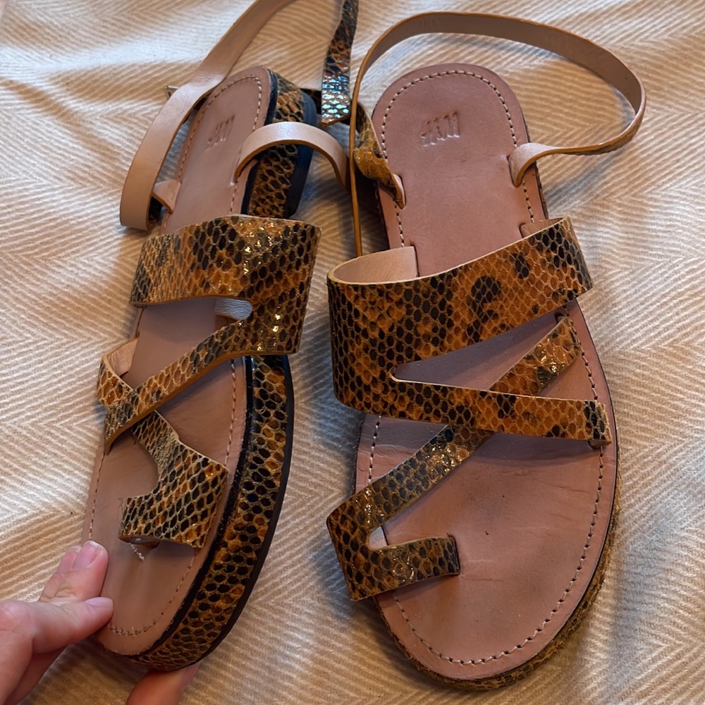 H&M snakeskin sandals